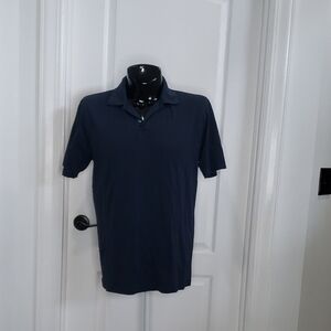 Burberry Golf Dark Navy Blue Polo Shirt Size Medium
